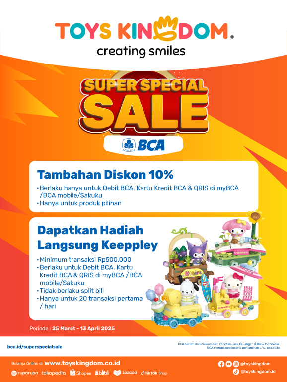 Dapatkan Beragam Mainan Impian di Toys Kingdom Super Special Sale!